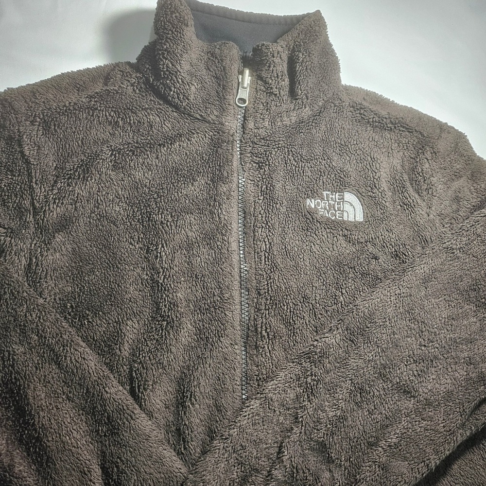 The North Face Osito Fleece Jacket Womens Small Brown Full Zip High Pile Plush